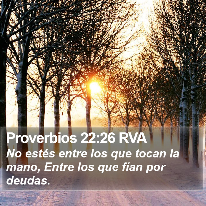 Proverbios 22:26 RVA Bible Study