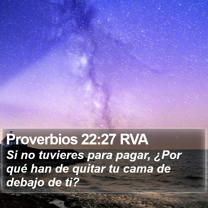 Proverbios 22:27 RVA Bible Study