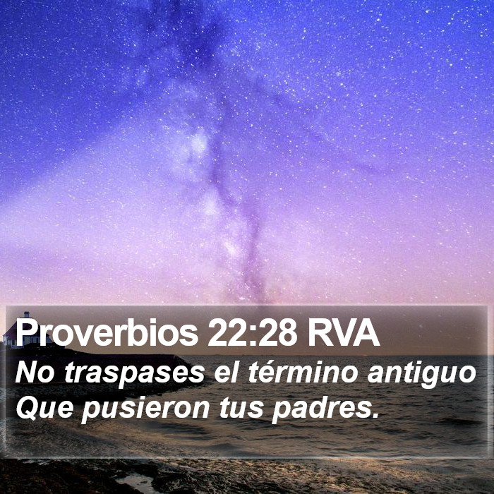 Proverbios 22:28 RVA Bible Study