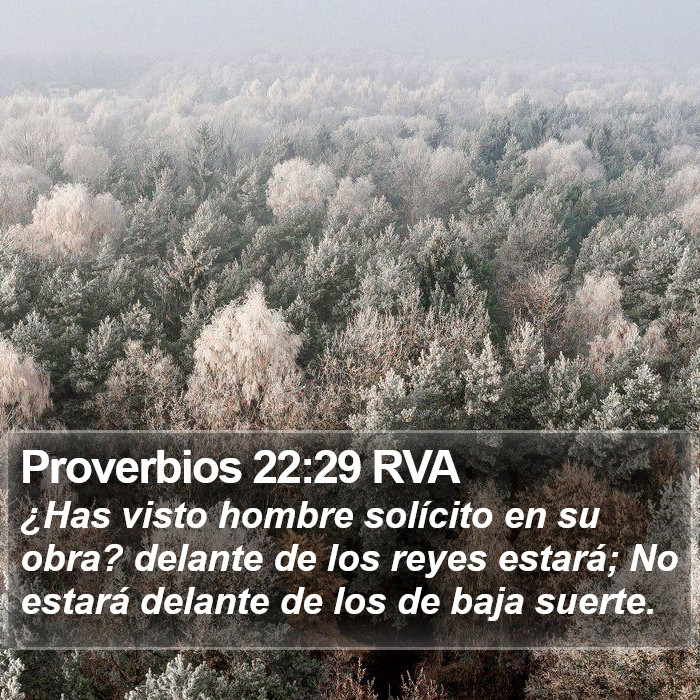 Proverbios 22:29 RVA Bible Study