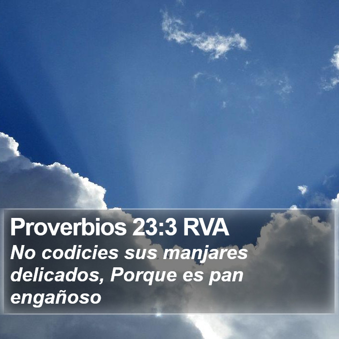 Proverbios 23:3 RVA Bible Study