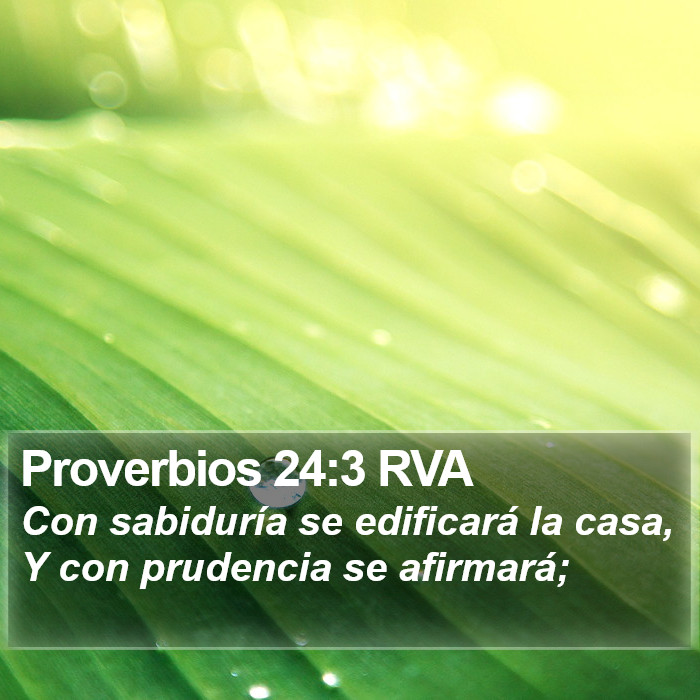 Proverbios 24:3 RVA Bible Study