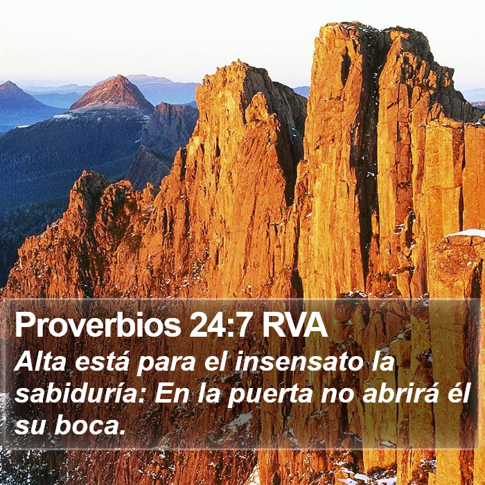 Proverbios 24:7 RVA Bible Study