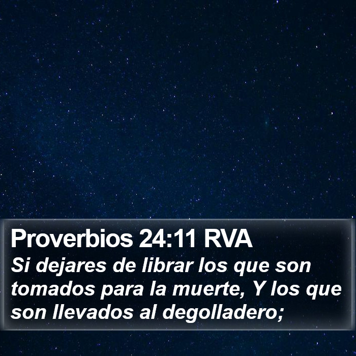 Proverbios 24:11 RVA Bible Study