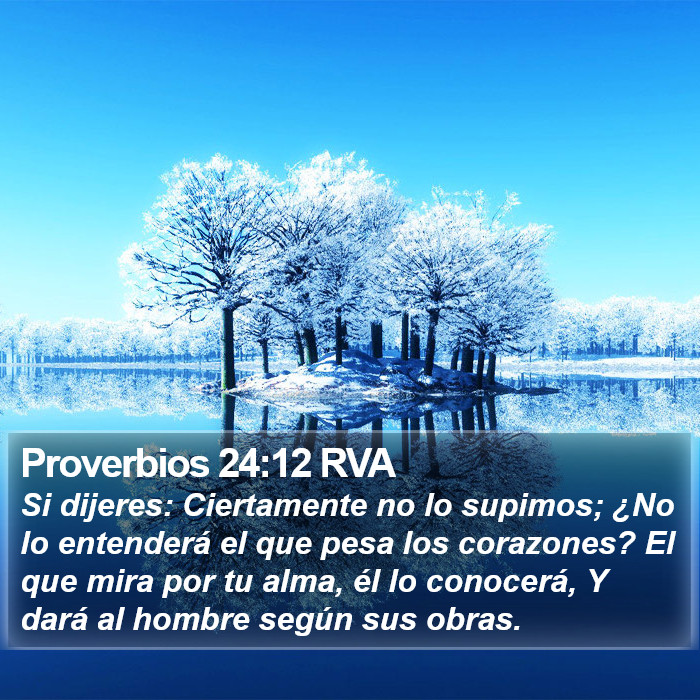 Proverbios 24:12 RVA Bible Study