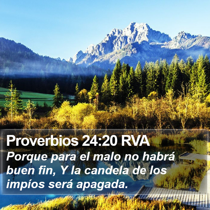 Proverbios 24:20 RVA Bible Study