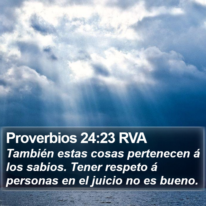 Proverbios 24:23 RVA Bible Study