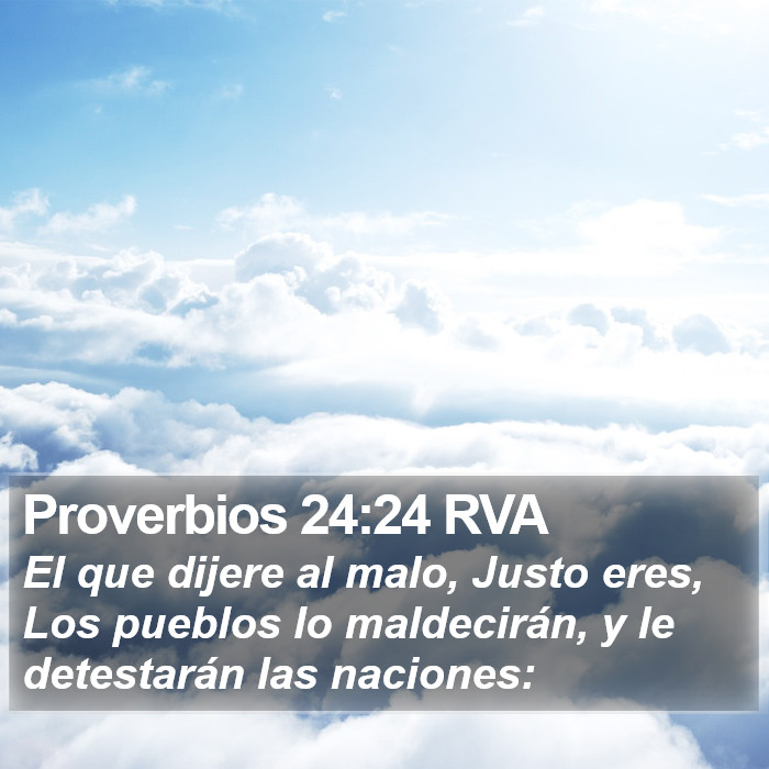 Proverbios 24:24 RVA Bible Study