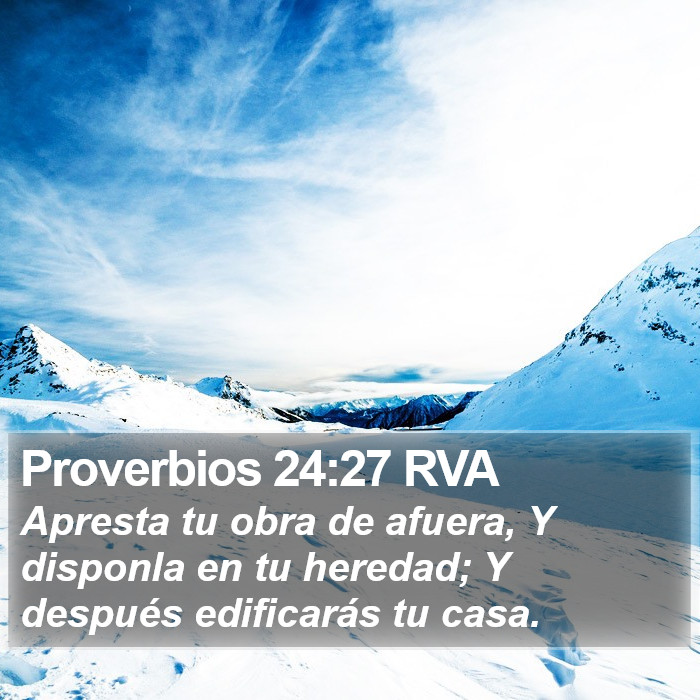 Proverbios 24:27 RVA Bible Study