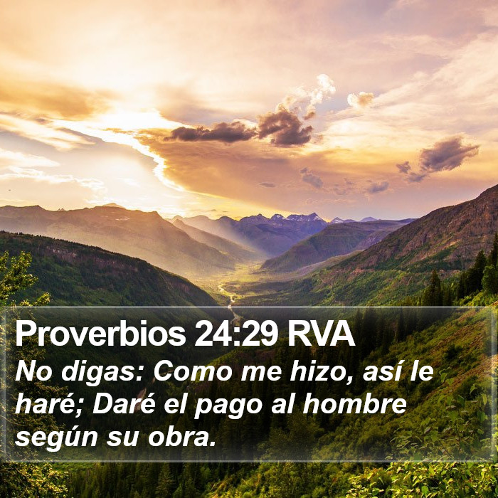 Proverbios 24:29 RVA Bible Study