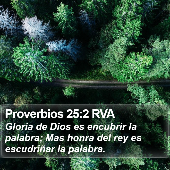 Proverbios 25:2 RVA Bible Study