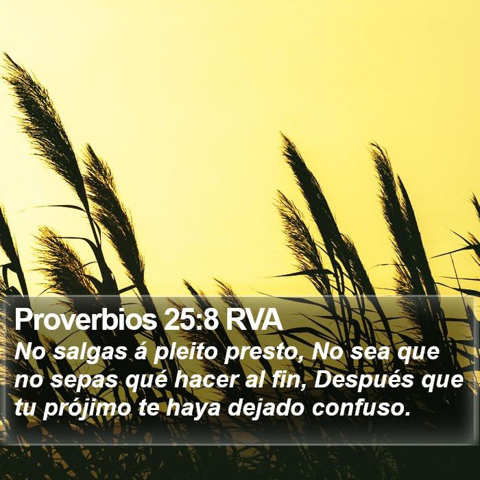 Proverbios 25:8 RVA Bible Study