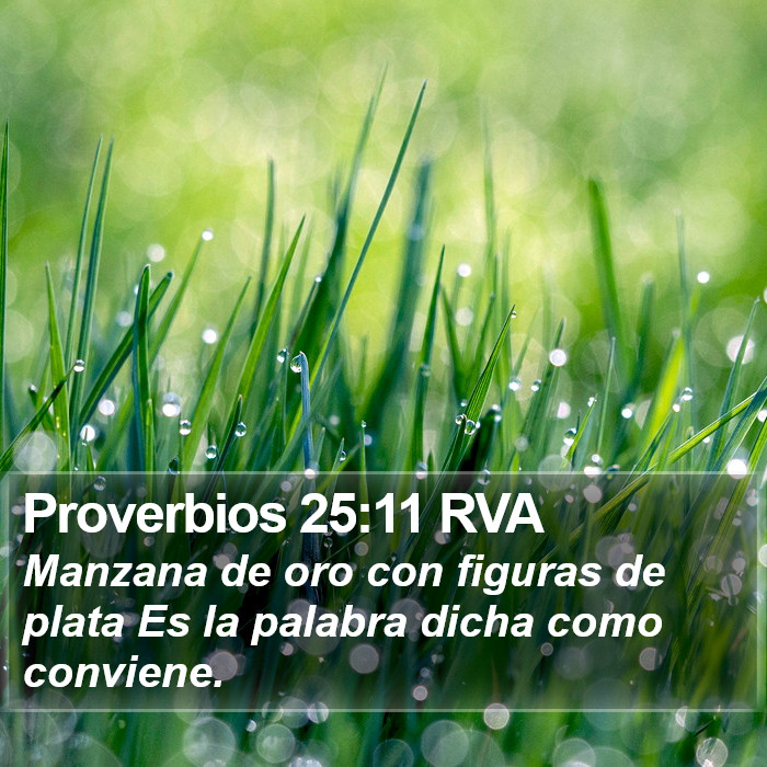 Proverbios 25:11 RVA Bible Study