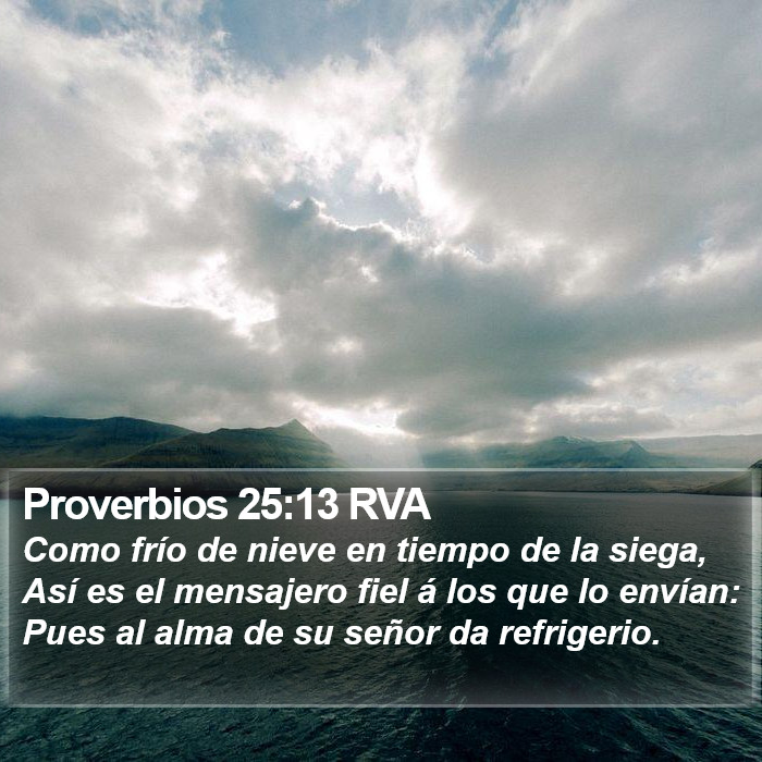 Proverbios 25:13 RVA Bible Study