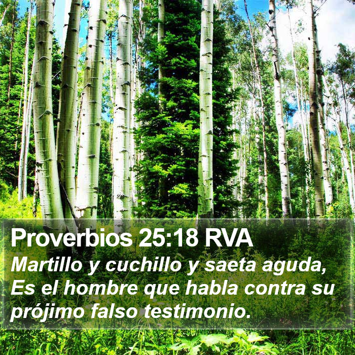 Proverbios 25:18 RVA Bible Study