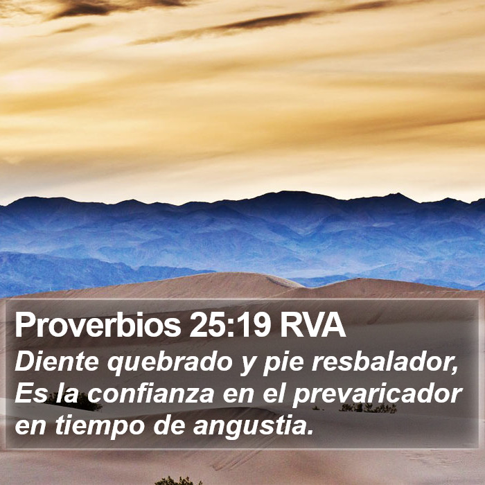 Proverbios 25:19 RVA Bible Study