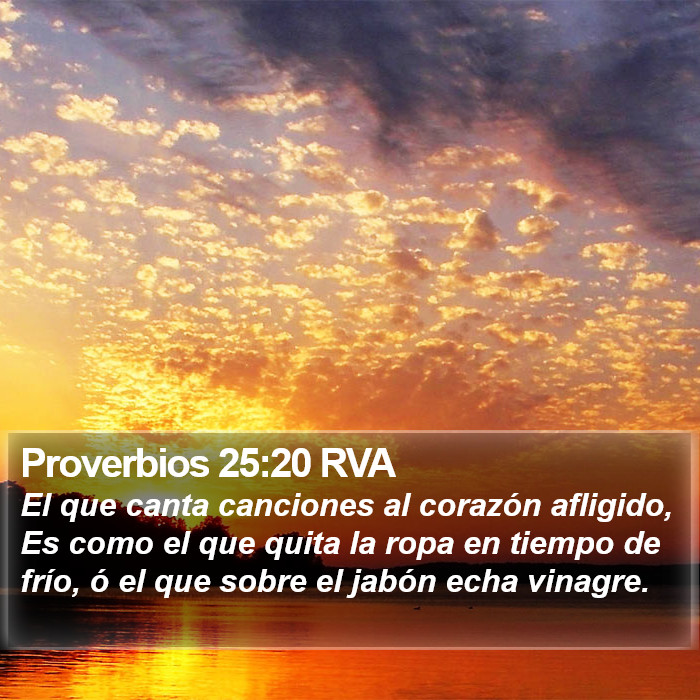 Proverbios 25:20 RVA Bible Study