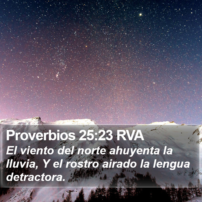 Proverbios 25:23 RVA Bible Study