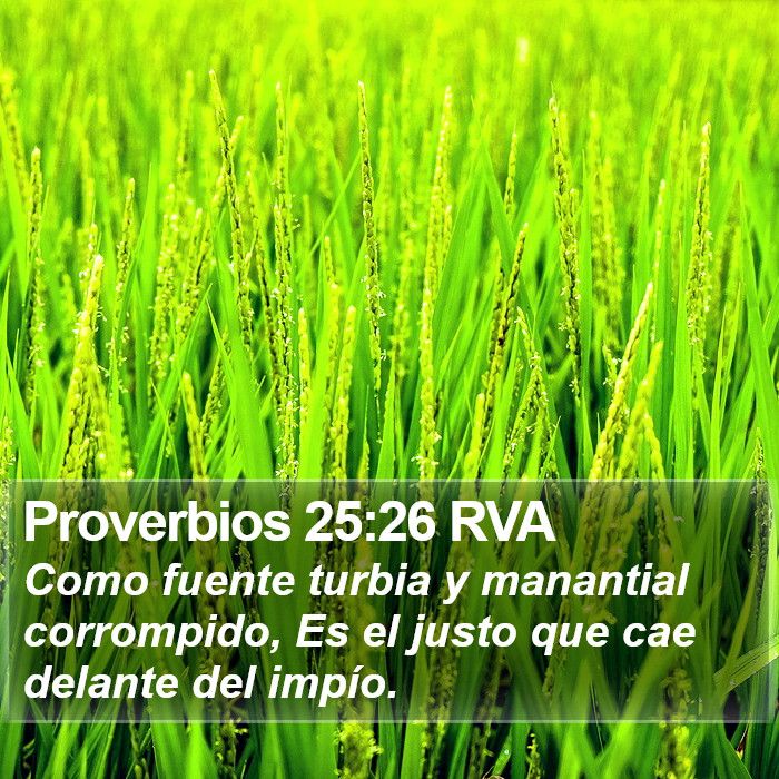 Proverbios 25:26 RVA Bible Study