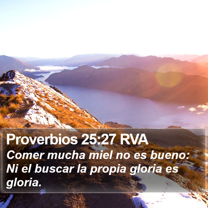 Proverbios 25:27 RVA Bible Study