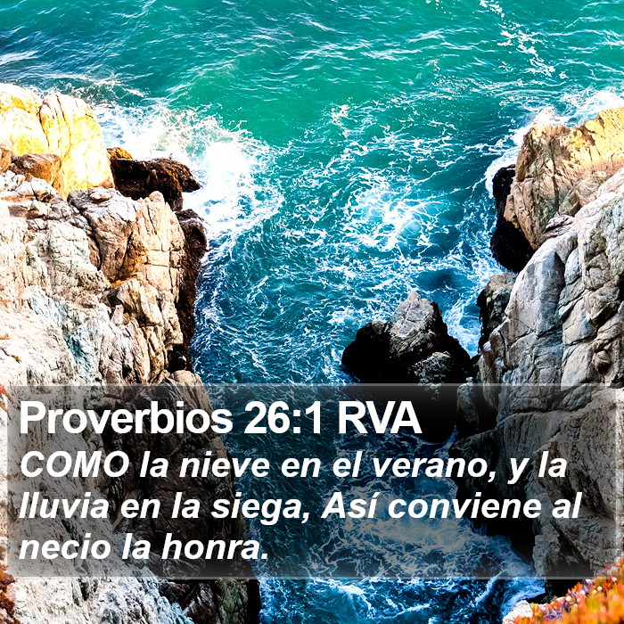 Proverbios 26:1 RVA Bible Study