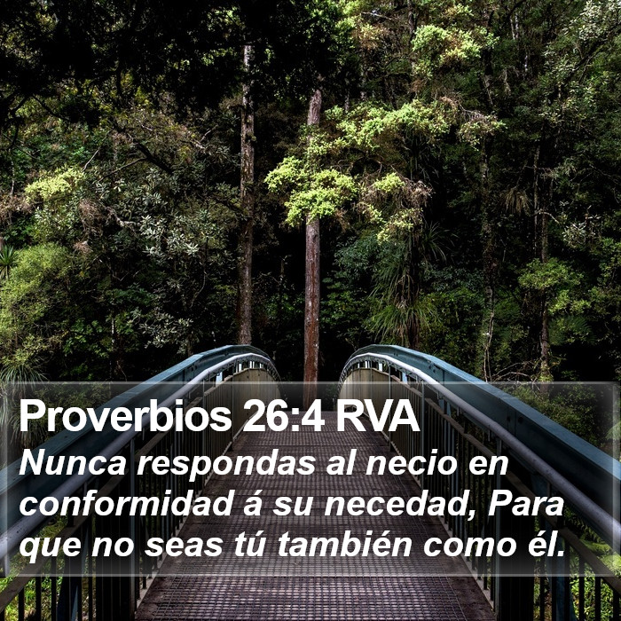 Proverbios 26:4 RVA Bible Study