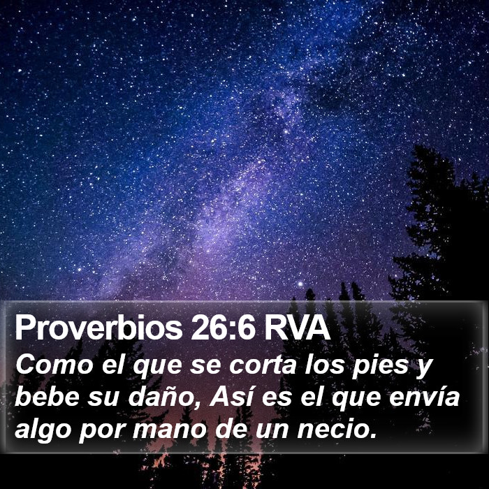 Proverbios 26:6 RVA Bible Study