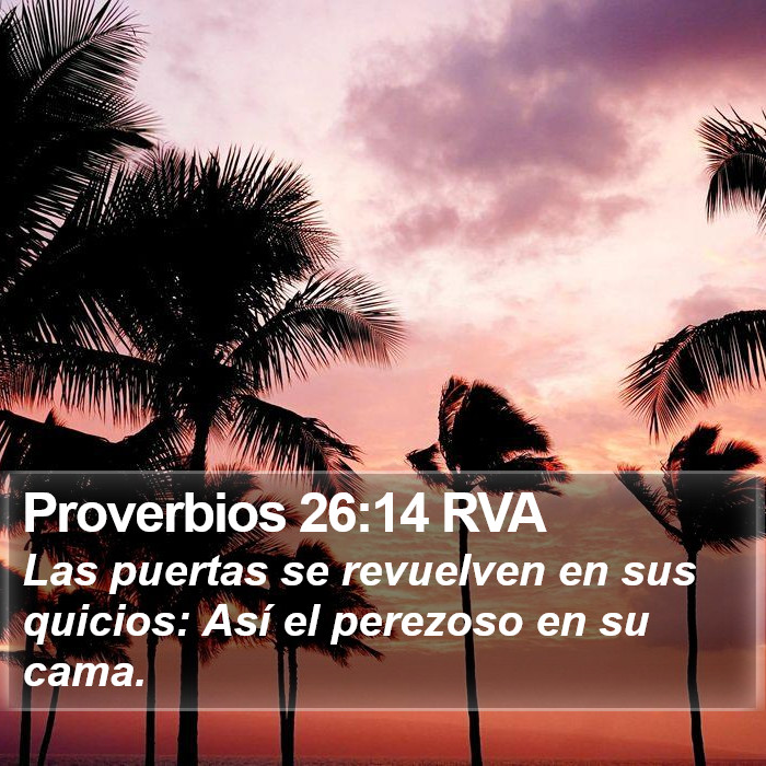 Proverbios 26:14 RVA Bible Study