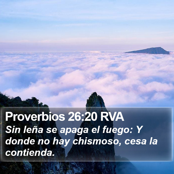 Proverbios 26:20 RVA Bible Study