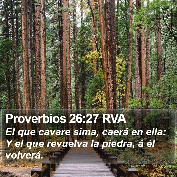 Proverbios 26:27 RVA Bible Study