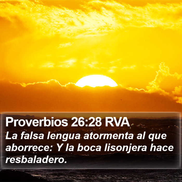 Proverbios 26:28 RVA Bible Study