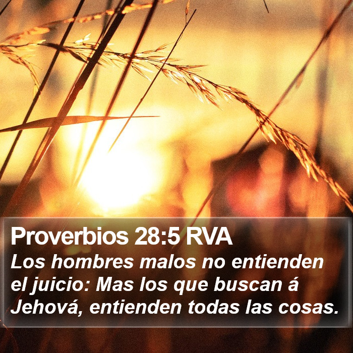 Proverbios 28:5 RVA Bible Study