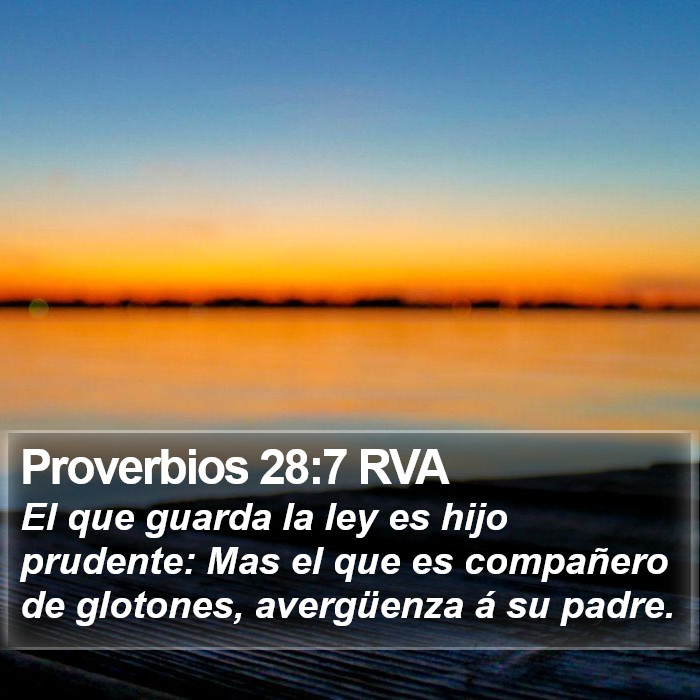 Proverbios 28:7 RVA Bible Study