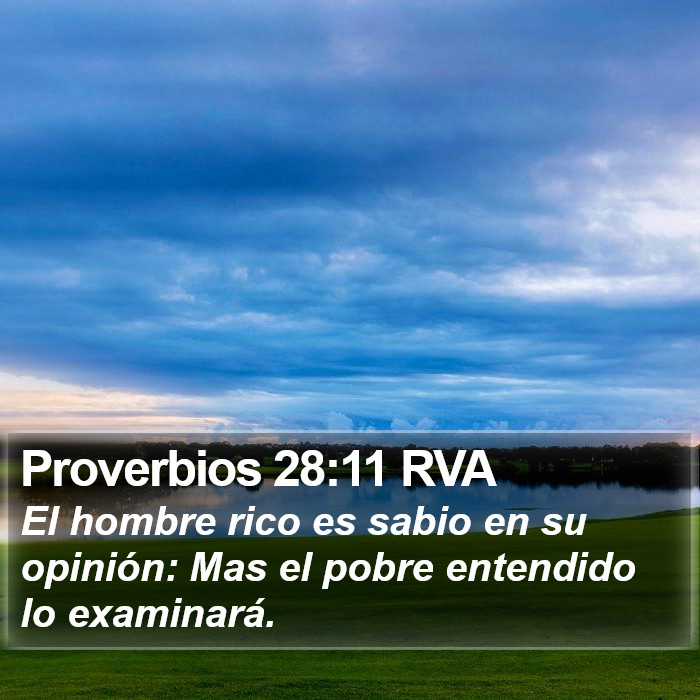 Proverbios 28:11 RVA Bible Study