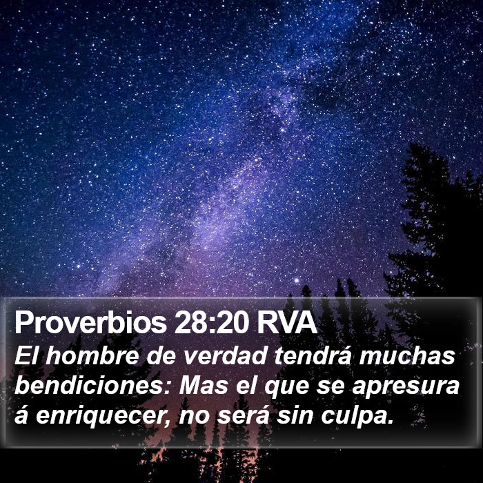 Proverbios 28:20 RVA Bible Study