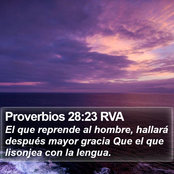 Proverbios 28:23 RVA Bible Study