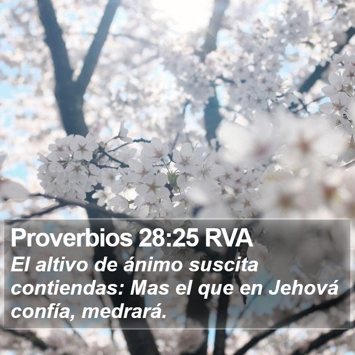 Proverbios 28:25 RVA Bible Study