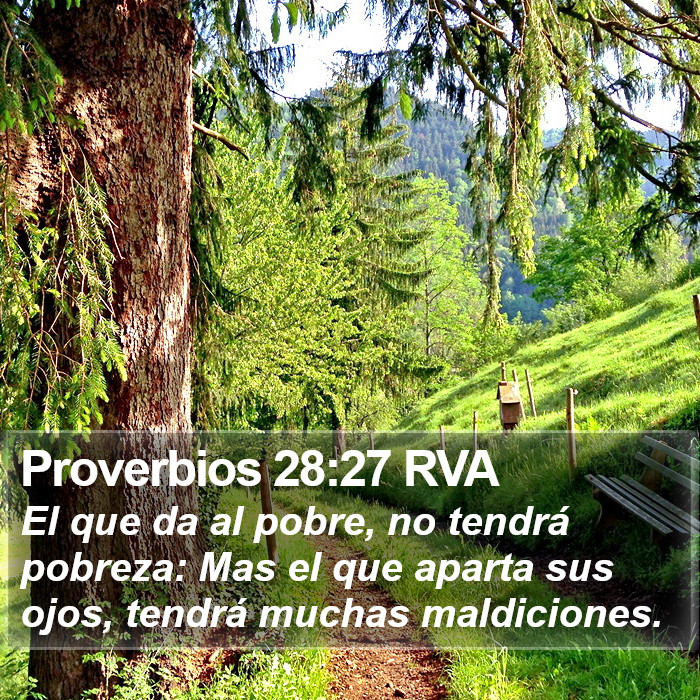 Proverbios 28:27 RVA Bible Study