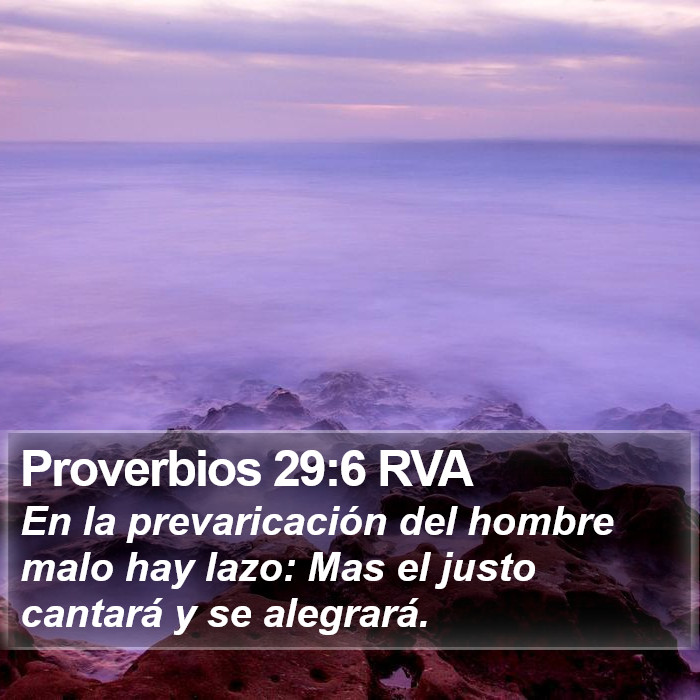 Proverbios 29:6 RVA Bible Study