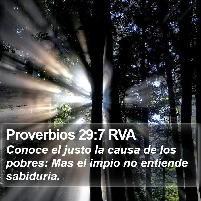 Proverbios 29:7 RVA Bible Study