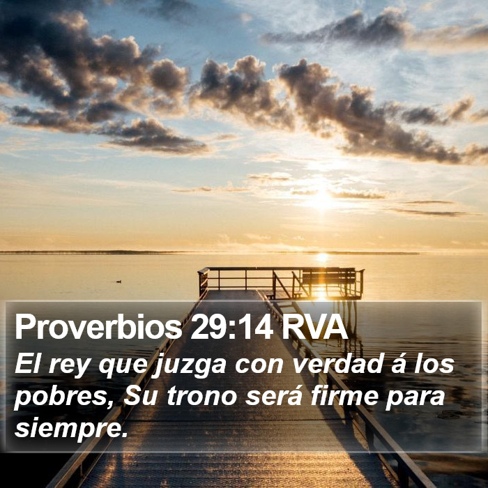 Proverbios 29:14 RVA Bible Study