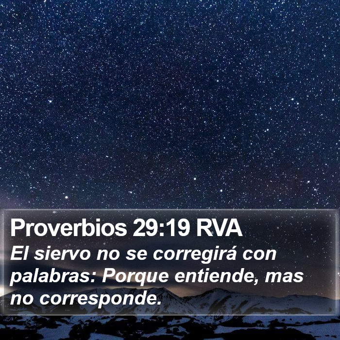 Proverbios 29:19 RVA Bible Study