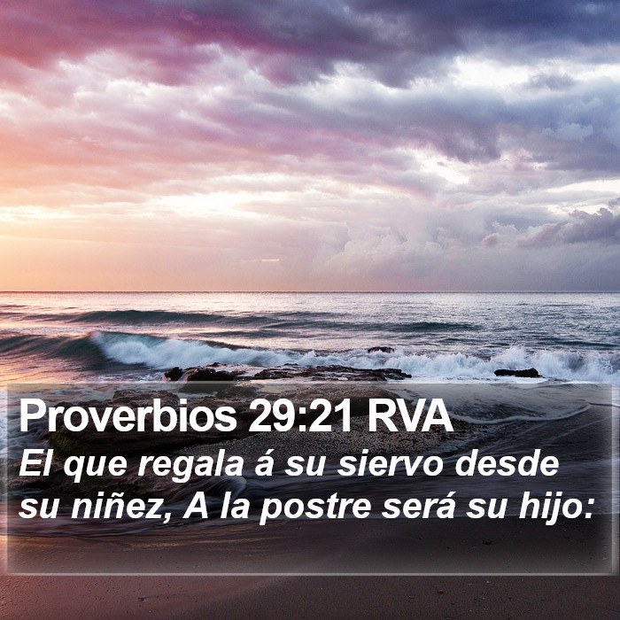 Proverbios 29:21 RVA Bible Study