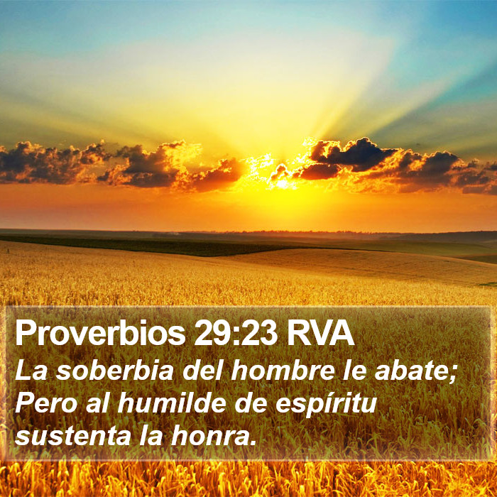 Proverbios 29:23 RVA Bible Study