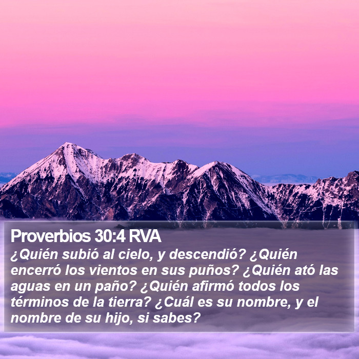 Proverbios 30:4 RVA Bible Study