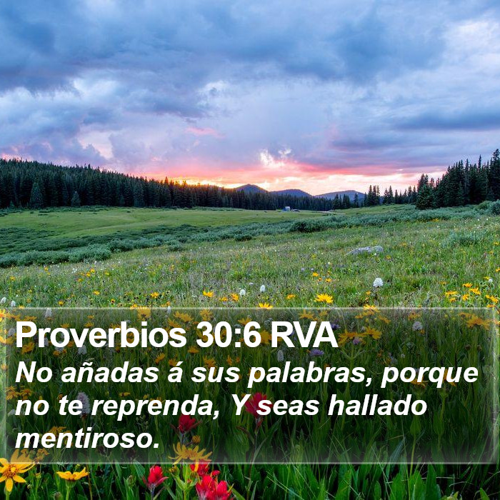 Proverbios 30:6 RVA Bible Study