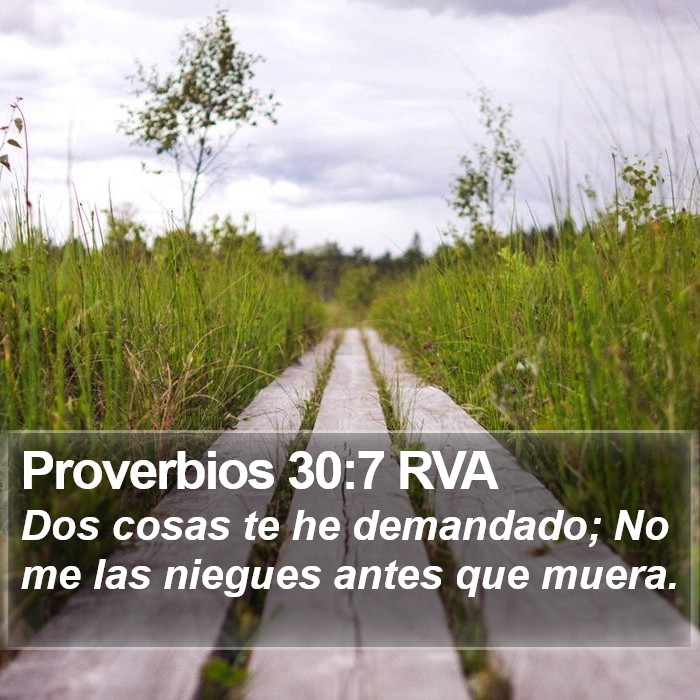 Proverbios 30:7 RVA Bible Study