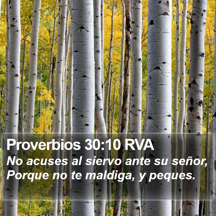 Proverbios 30:10 RVA Bible Study