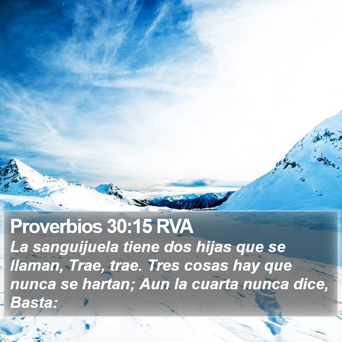 Proverbios 30:15 RVA Bible Study