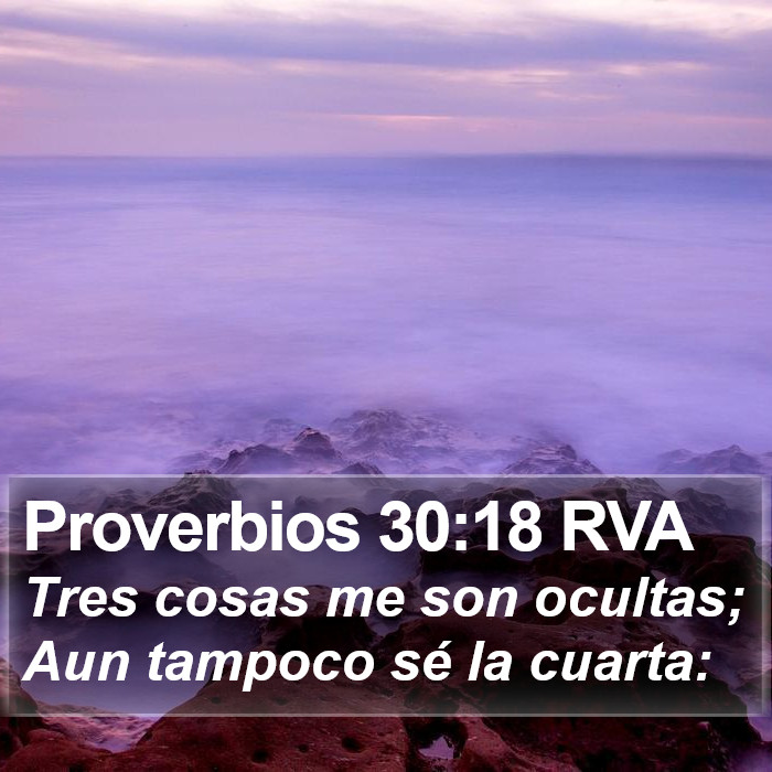 Proverbios 30:18 RVA Bible Study